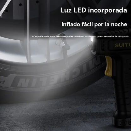 🔥 50% de descuento 🚗💨 Inflador de neumáticos portátil e inalámbrico multifuncional para coche (con pantalla digital)