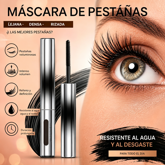 [Compra uno y llévate otro gratis, total 2] Máscara de pestañas 3D resistente al agua (Negro y Marrón)