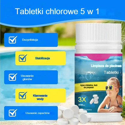 🔥【Compra 1, llévate 1 gratis】🏊‍♀️💧Pastillas limpiadoras para piscinas para un agua clara y transparente.