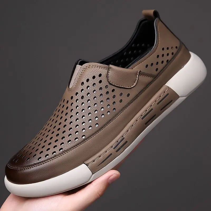 🏆【🔥Gran oferta】【39-44】Sandalias transpirables con agujeros para hombre👞