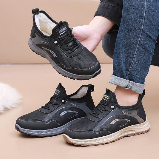 🥾[38-44] Pantofi sport călduroși, casual, antiderapanți, din fleece de lână pentru bărbați, de la 2024-3823463 