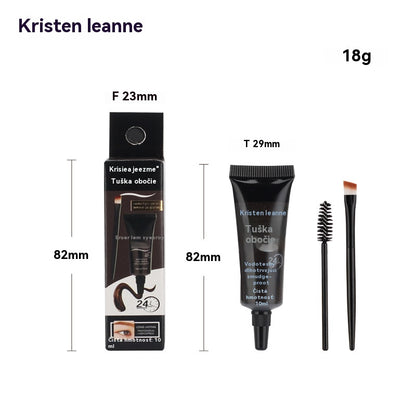 ⏳Último día, compra uno y llévate otro gratis⭐Gel/crema líquida para cejas de larga duración, resistente al agua y a las manchas (con cepillo para cejas)