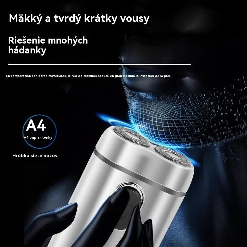 🧡Mini prenosný elektrický holiaci strojček s magnetickými vodotesnými dvojitými čepeľami