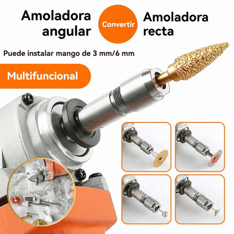 🔥【Compra uno y llévate otro gratis】Convertidor de mandril para amoladora angular a amoladora recta