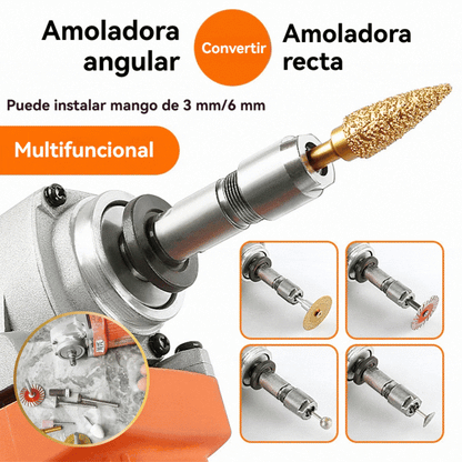 🔥【Compra uno y llévate otro gratis】Convertidor de mandril para amoladora angular a amoladora recta