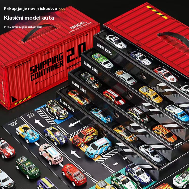 🎅Vruća prodaja – 50% popusta🎁 48 mini automobila sa sklopivim ruksacima i ugrađenim garažama