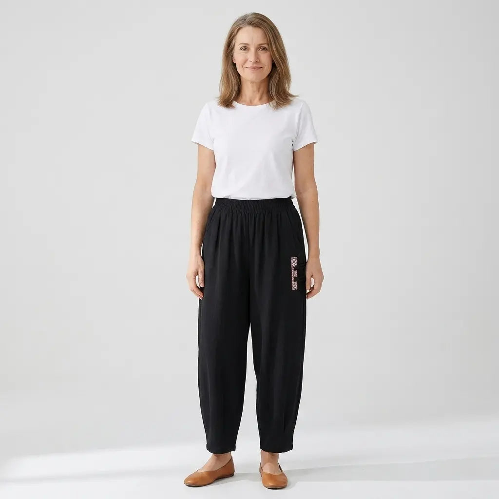 🔥✨【M-4XL】👖Nuevos pantalones de verano finos de algodón y lino de nueve lados