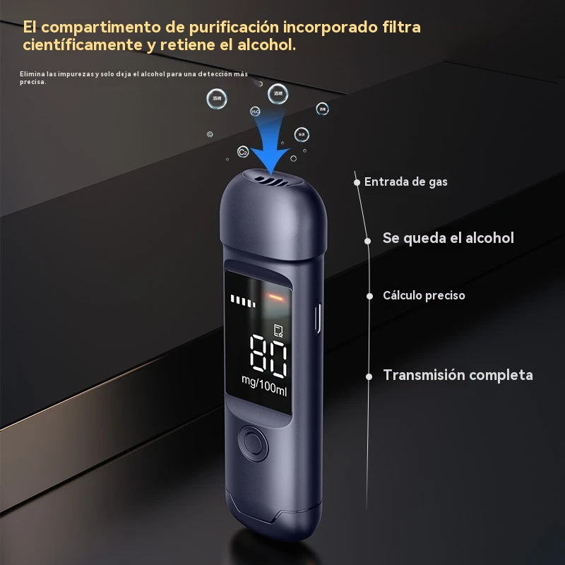 【Versión mejorada】🍷 Medidor de alcohol portátil de alta precisión – Mide tu nivel antes de conducir