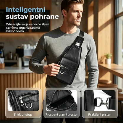 💯🎁Muška retro vodootporna torba od umjetne kože preko tijela.