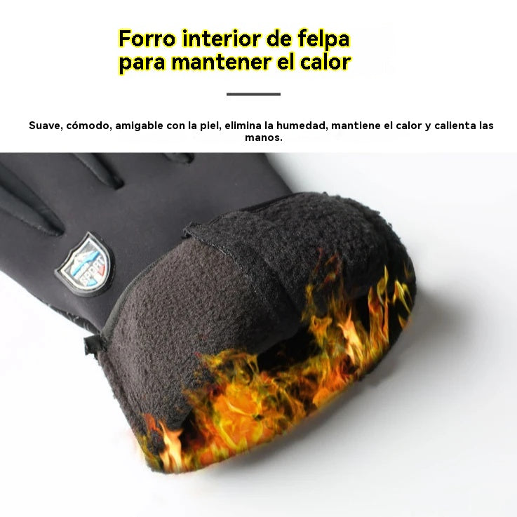 🔥❄️⛷️【Compra 1 y llévate 1 gratis】Otoño e invierno al aire libre ciclismo escalada guantes de esquí cálidos guantes de lana impermeables a prueba de viento🧤