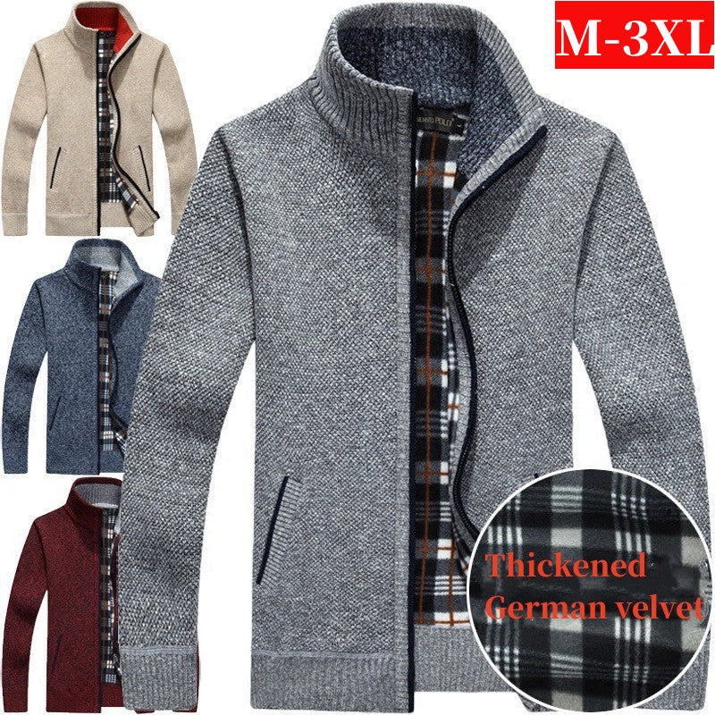 【M~3XL】 Veľký pánsky sveter s voľným zipsom 2024