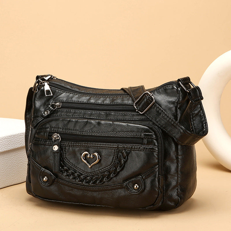 💐¡50% DE DESCUENTO! 🎁Bolso cruzado de PU suave para mujer – Múltiples bolsillos para una organización perfecta 👜🔑