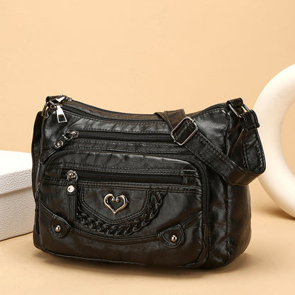 💐¡50% DE DESCUENTO! 🎁Bolso cruzado de PU suave para mujer – Múltiples bolsillos para una organización perfecta 👜🔑