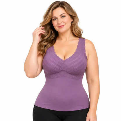 【L-3XL】Nuevo chaleco térmico para mujer para otoño e invierno: con inserciones, grueso, cálido, sin costuras, de calentamiento rápido, adecuado para uso diario.