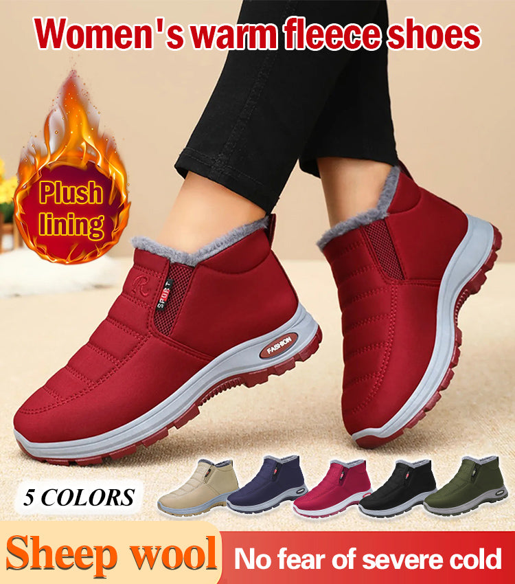 👢Dámské bavlněné boty, dámské kozačky větších velikostí/chladuvzdorné a teplé bavlněné kozačky pro střední a starší věk/sametové a silné sněhule, dámské boty s vysokou podrážkou