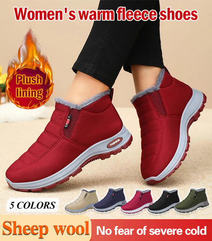 👢Dámské bavlněné boty, dámské kozačky větších velikostí/chladuvzdorné a teplé bavlněné kozačky pro střední a starší věk/sametové a silné sněhule, dámské boty s vysokou podrážkou