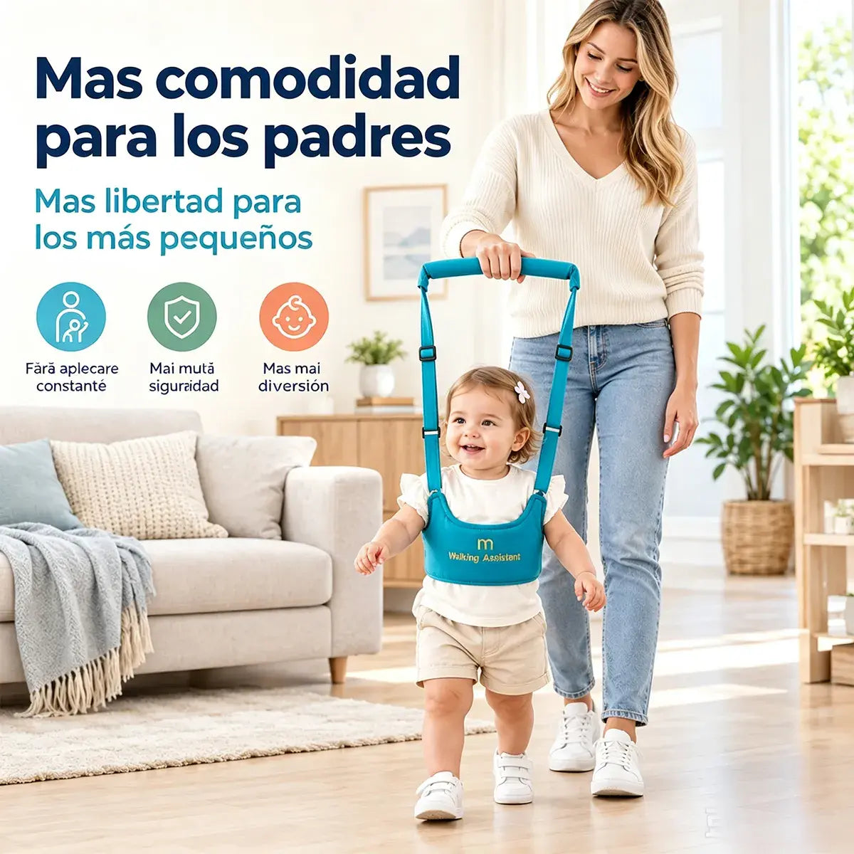 👶-50%🍼 Arnés de Aprendizaje para Caminar | Correa 2 en 1 para Bebés, Cómoda, Transpirable y Anticaídas