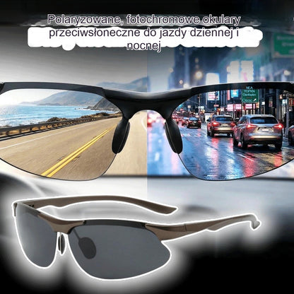 【Ostatni dzień promocji ⚡】🕶️Polaryzacyjne fotochromowe okulary do jazdy dzień i noc 🚗