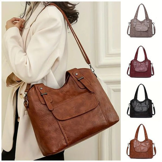 👜✨Nová štýlová a elegantná dámska ramenná taška vyrobená z pravej hovädzej kože