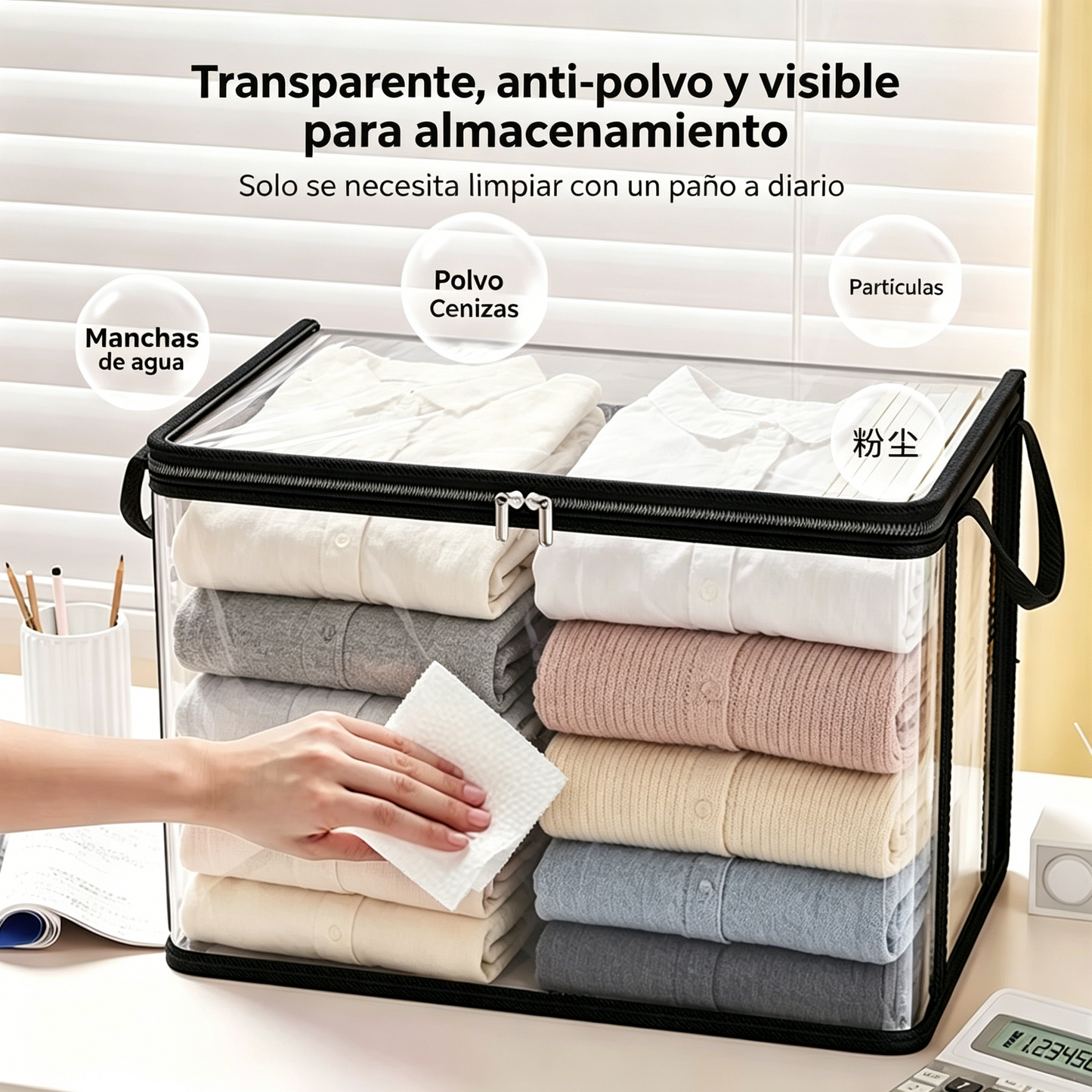 🔥3 artículos por 27 euros📦 Bolsa de almacenamiento PVC transparente grande, reforzada y resistente, perfecta para ropa, mudanzas y guardado