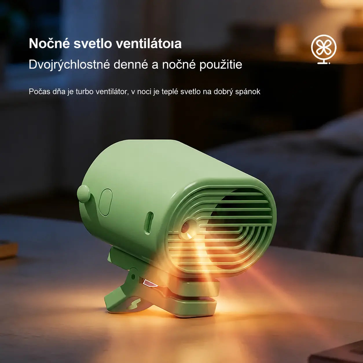 🌀 Hands-free ventilátor s LED displejom, vstavaným klipom a 199 nastaviteľnými úrovňami