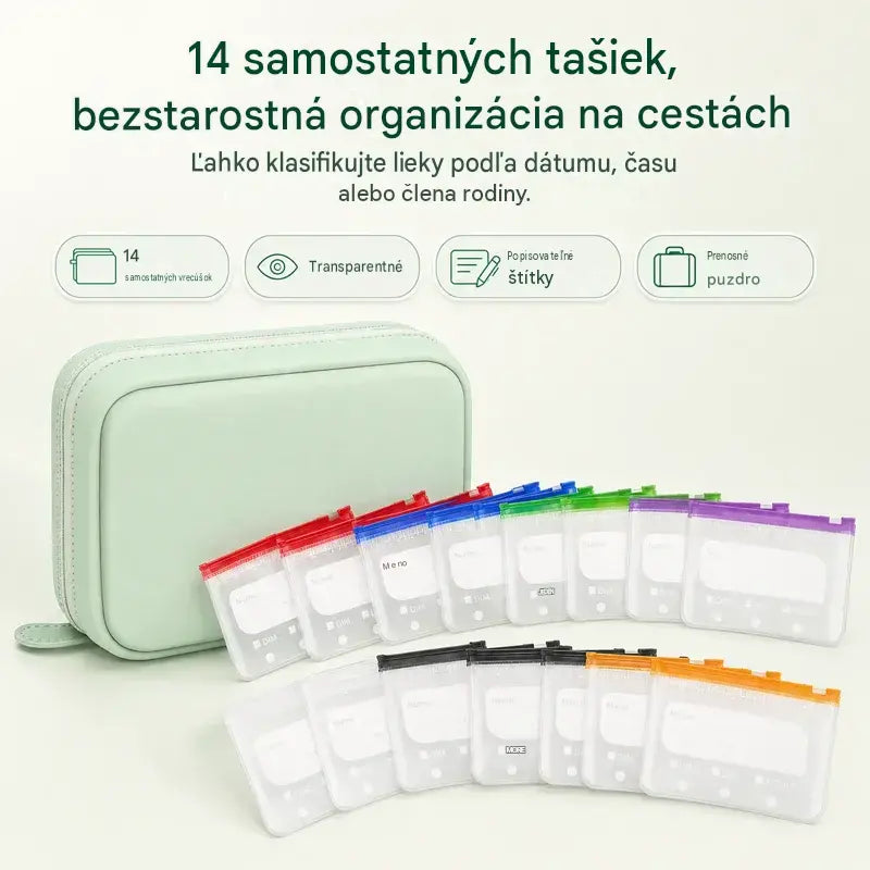 💊 Prenosné puzdro na úschovu a organizáciu liekov – poriadok a bezpečnosť vašich liekov, vezmite si svoju liečbu kamkoľvek so sebou!