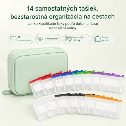 💊 Prenosné puzdro na úschovu a organizáciu liekov – poriadok a bezpečnosť vašich liekov, vezmite si svoju liečbu kamkoľvek so sebou!
