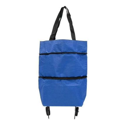 1 unidad por 27 euros [Producto más vendido] 🛒♻️ Bolsa de compras plegable 2 en 1 / mochila, bolsa de compras ligera / carrito
