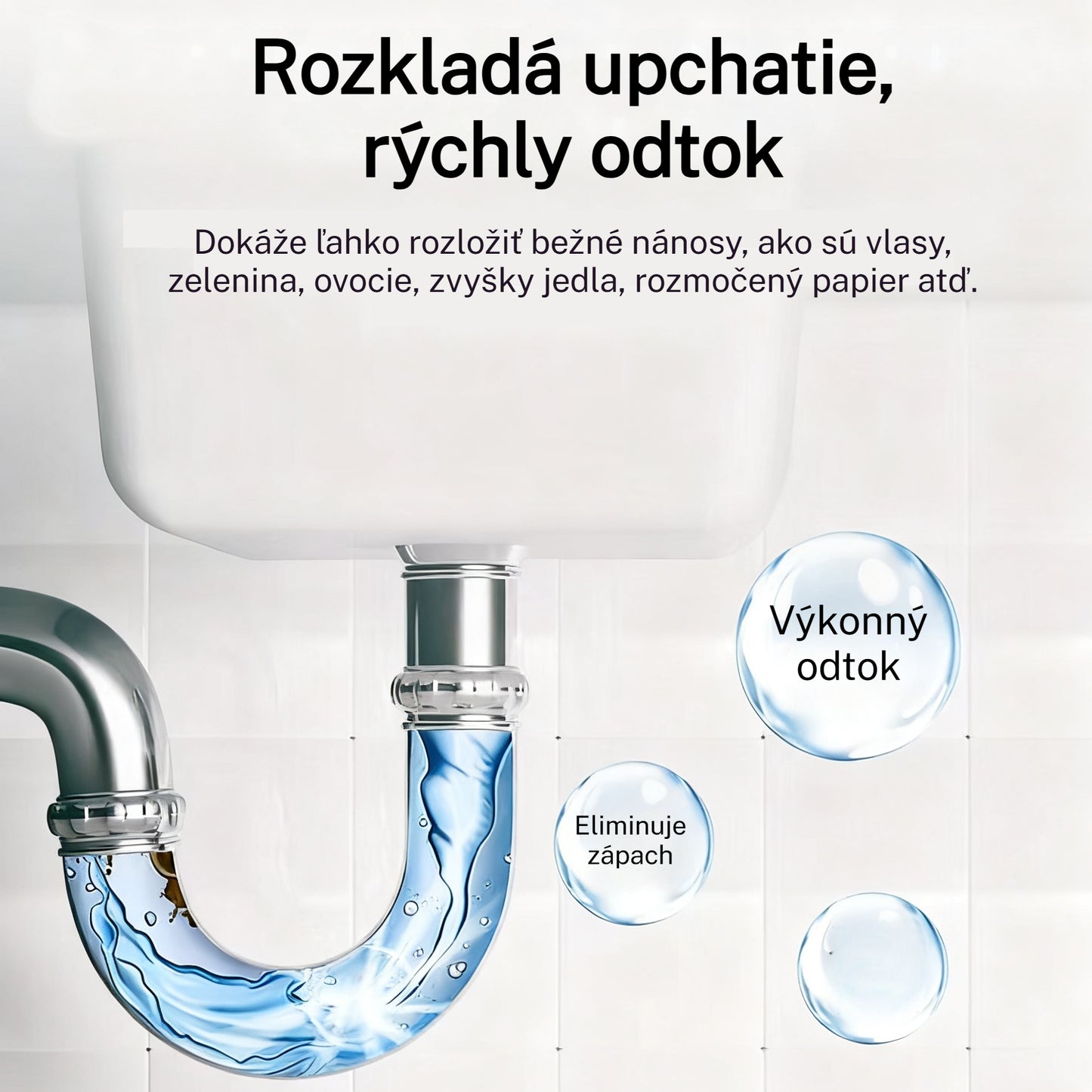 🛁💦【Kúpte 1 a získajte 1 zadarmo】🌟Čistič drezov a odtokov: pena s vysokou hustotou s obsahom extraktov a rozkladných enzýmov.