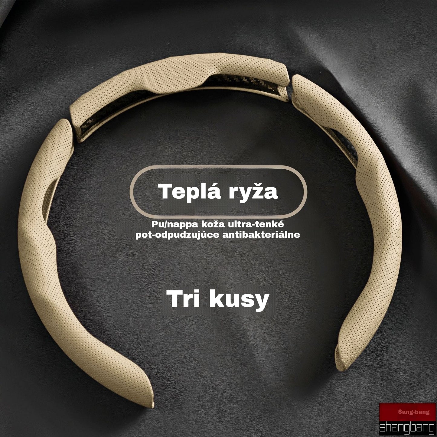 🚗Kožený poťah na volant do auta, vhodný na všetky ročné obdobia, protišmykový, absorbujúci pot a odolný voči opotrebovaniu.