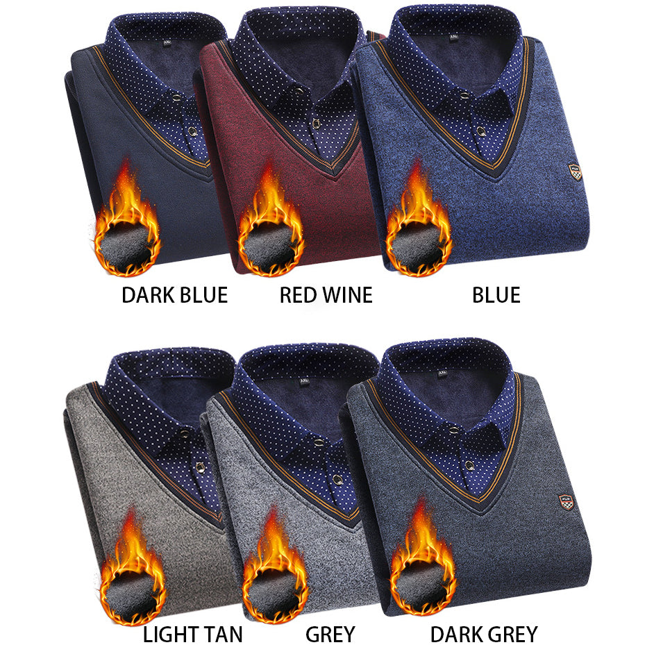 👔 [M-4XL] Nova moška jesensko/zimska pletena srajca iz kašmirja