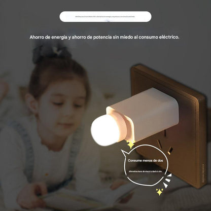 💡【10 artículos】Luz de noche USB creativa, lámpara de mesa pequeña con protección ocular inalámbrica para dormitorio, adornos decorativos enchufables, luz de noche de ambiente