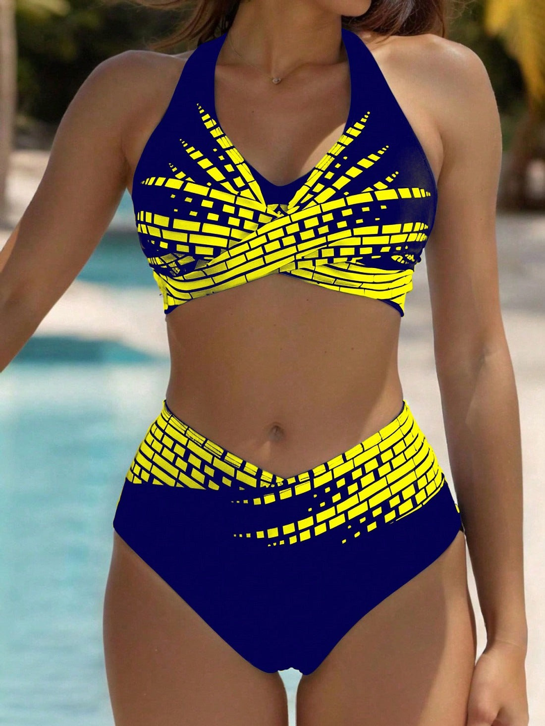 👙 【50% de descuento 💥】【L–5XL】👉 Traje de baño de dos piezas para mujer en tallas grandes ✅ Cintura alta ✅ Alta elasticidad