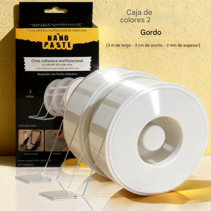 💧【Compra uno y llévate otro gratis】Cinta acrílica transparente, nanoadhesiva de doble cara, de alta viscosidad, resistente al agua y al polvo.
