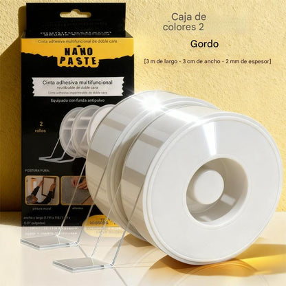 💧【Compra uno y llévate otro gratis】Cinta acrílica transparente, nanoadhesiva de doble cara, de alta viscosidad, resistente al agua y al polvo.