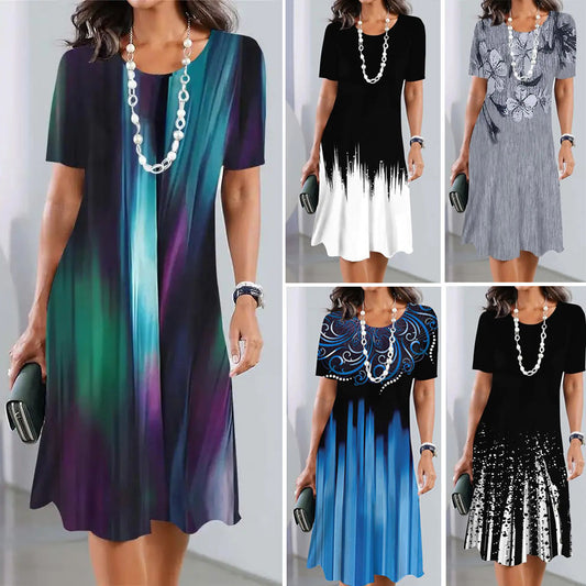 🔥【S-5XL】Elegante vestido retro de cuello redondo 2026