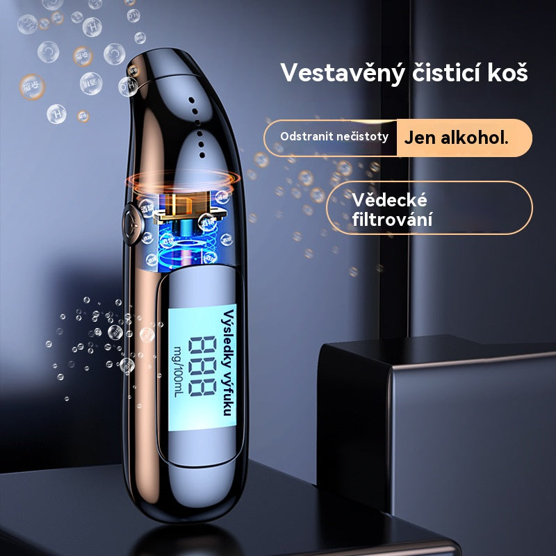 🔥🍷 Vysoce přesný přenosný dechový analyzátor – Změřte si hladinu alkoholu před jízdou