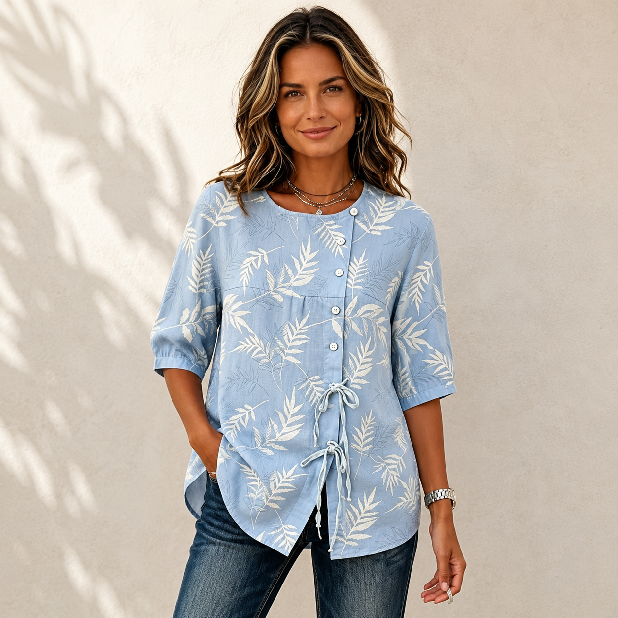 🔥【S-3XL】🔥Nueva camisa de manga corta para mujer: cómoda y transpirable, sencilla y elegante.