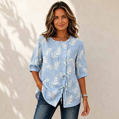 🔥【S-3XL】🔥Nueva camisa de manga corta para mujer: cómoda y transpirable, sencilla y elegante.