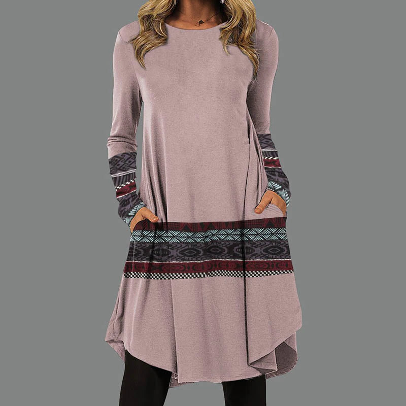 👗💕Časovo obmedzená zľava 【S-5XL】 Jesenné nové elegantné dámske šaty s retro potlačou 2025