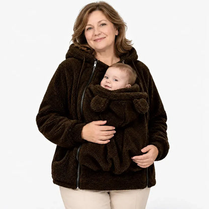 🧸❄️ Chaqueta Teddy suave: ¡lleva a tu bebé o cachorro contigo!