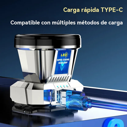 💥💡【Compra 1, llévate 1 gratis】🌟 Linterna frontal potente y de largo alcance, extremadamente impermeable