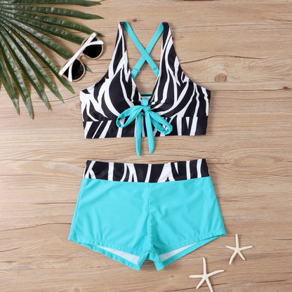 🏊‍👙【Kúp 1 a 1 dostaneš zadarmo】【S-5XL】🌴 Letné nové elegantné veľké plavky s potlačou, rýchloschnúce dvojdielne plavky
