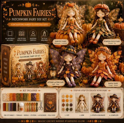 🌸50% de descuento - Serie de costura de cuentos de hadas - Set de muñecas de hadas de patchwork para hacer tú mismo✨👼