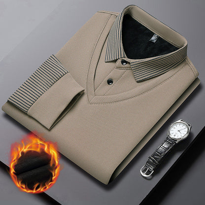💖🧡50%OFF【M-4XL】Camiseta Polo de Falsa Dos Piezas para Hombre – Diseño a Rayas, Elegante y Versátil
