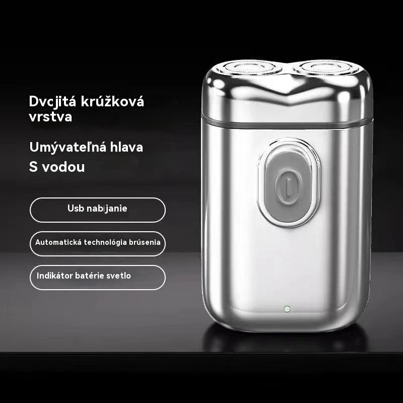 🧡Mini prenosný elektrický holiaci strojček s magnetickými vodotesnými dvojitými čepeľami