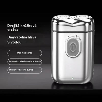 🧡Mini prenosný elektrický holiaci strojček s magnetickými vodotesnými dvojitými čepeľami