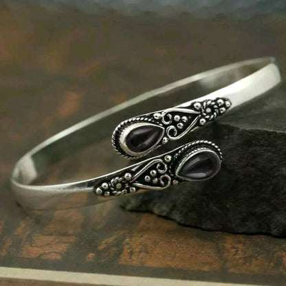 💜【Oferta por tiempo limitado】Pulsera vintage de ágata verde en plata S925