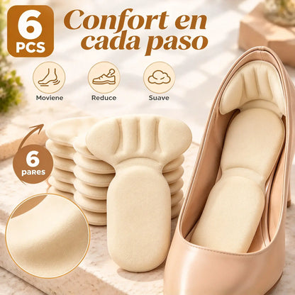 👠 Oferta por tiempo limitado: Set de 6 pares ⚡ · Almohadillas protectoras para el talón (2 en 1) · Evitan rozaduras y que el calzado se salga · ¡Unisex 🌟!