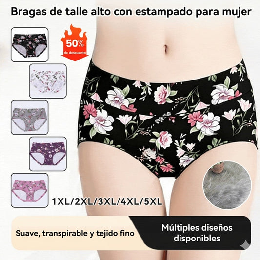 😍 Compre 4 y llévese 3 gratis💕 【50–110 kg】 Ropa interior de algodón cómoda y antibacteriana, nuevos modelos estampados.